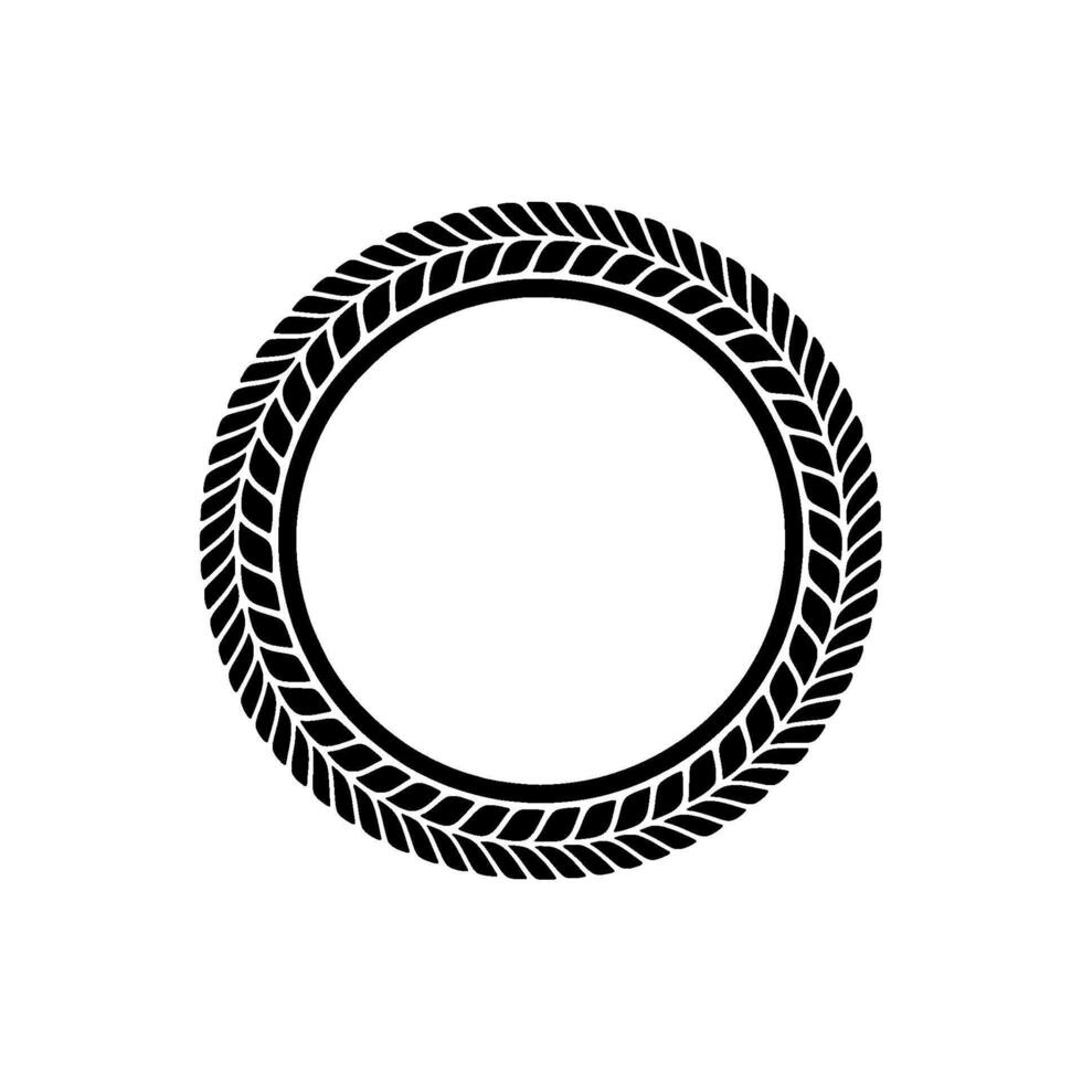 Minimalist Wheel Border, Circular Emblem vector