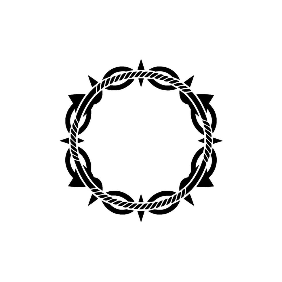 Intricate Nautical Border, Vintage Style vector