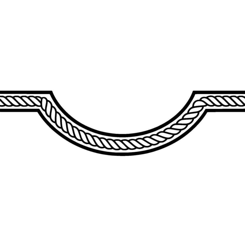 Intertwined Rope Detail, Minimalist vector