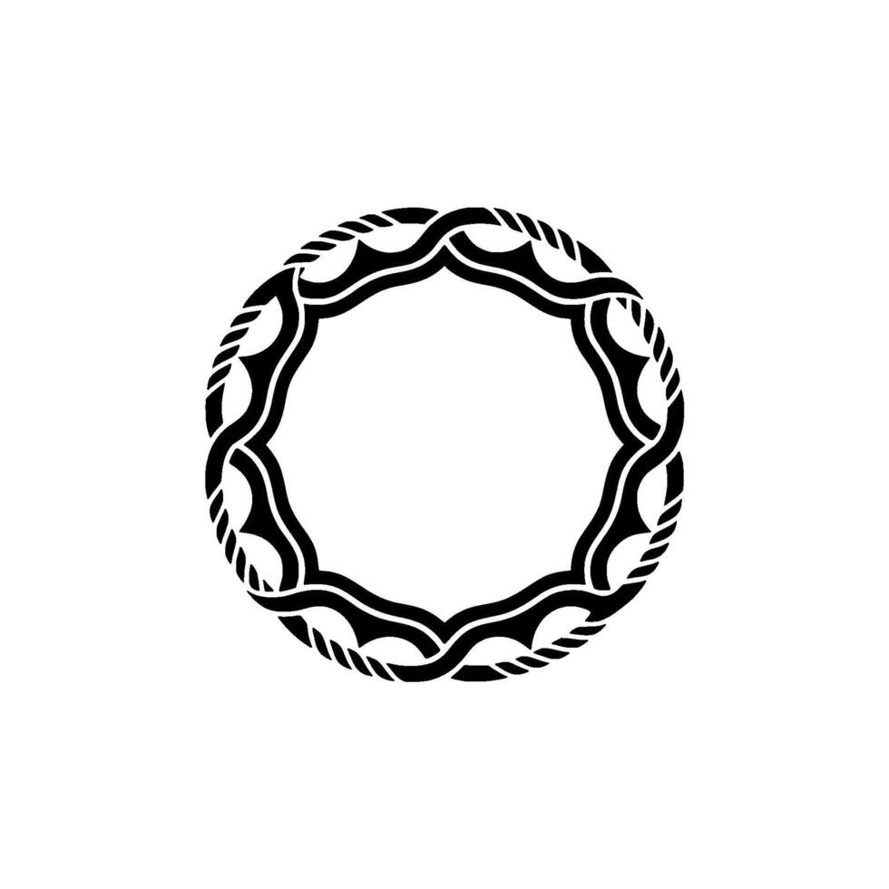 Intricate Celtic Knot Frame, Minimalist, Circular vector