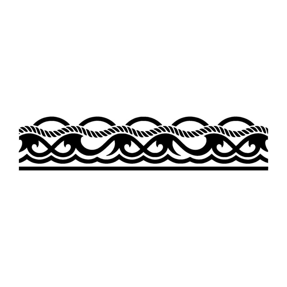Intricate Wave Border, Vintage Style, Decorative Element vector