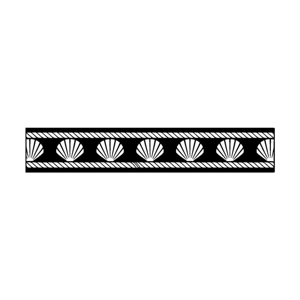 Nautical Shell Border, Minimalist, Shells vector