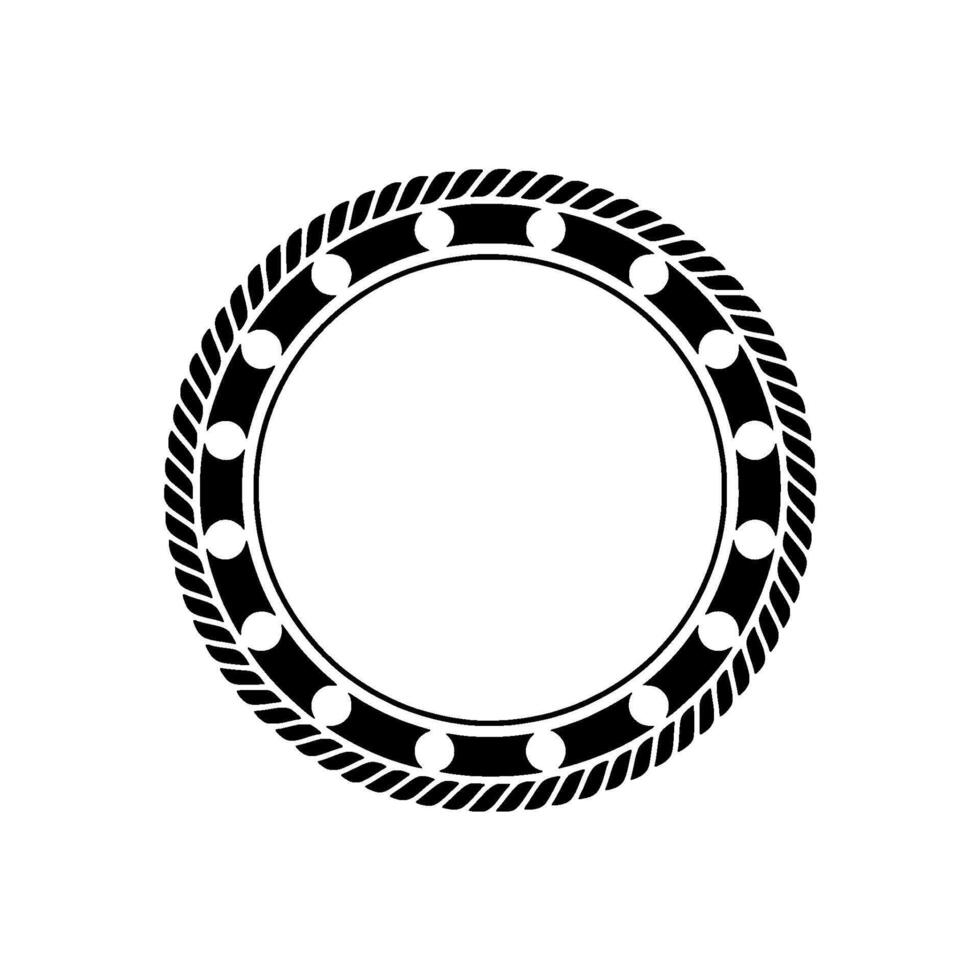 Nautical Border, Vintage, Circular Emblem vector