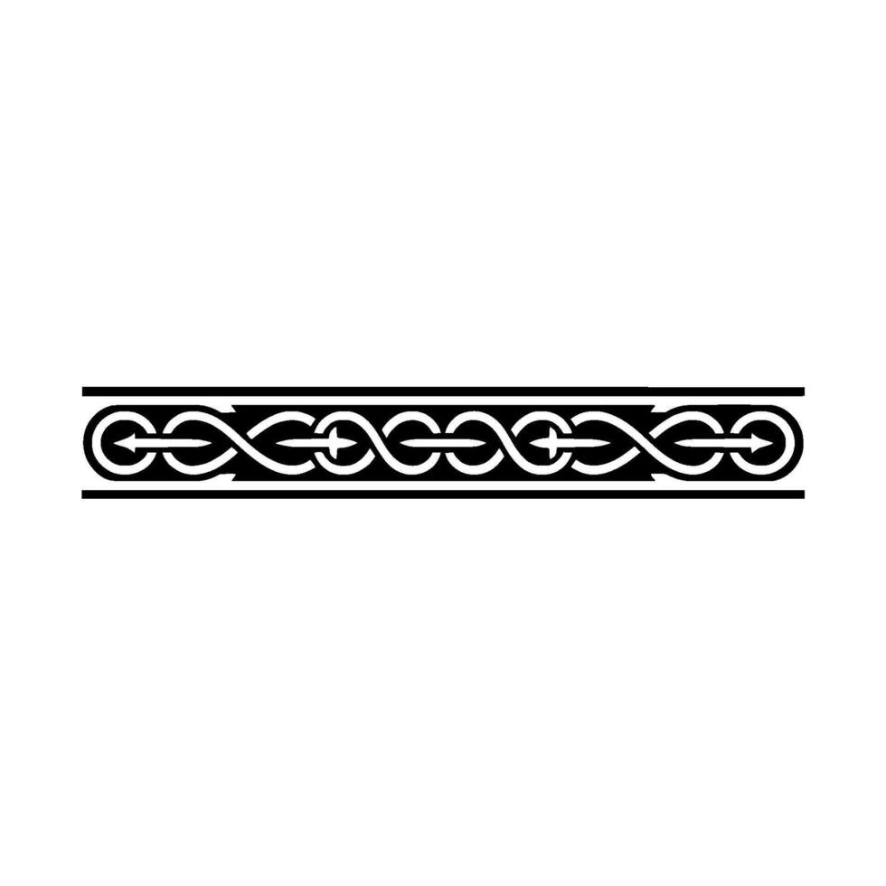 Intricate Celtic Knot Border, Vintage Style - Linear - Ornamental vector