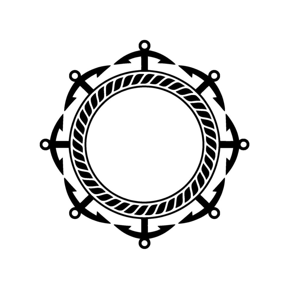 Nautical Anchor Frame, Vintage Maritime - Marine vector