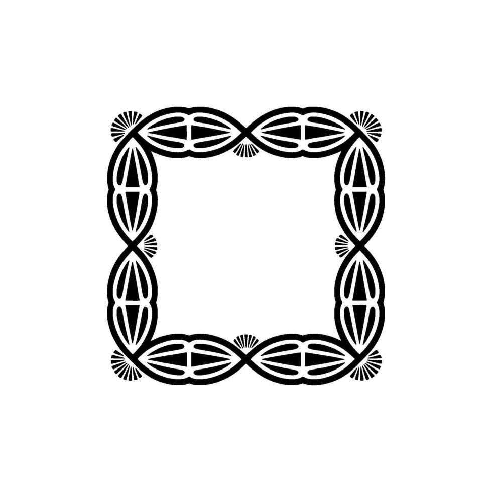 Intricate Geometric Frame, Stylized Art Deco Border vector
