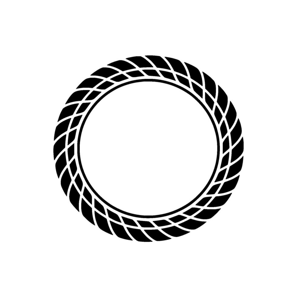 Minimalist Tire Outline, Circular Emblem, Modern, Circle vector