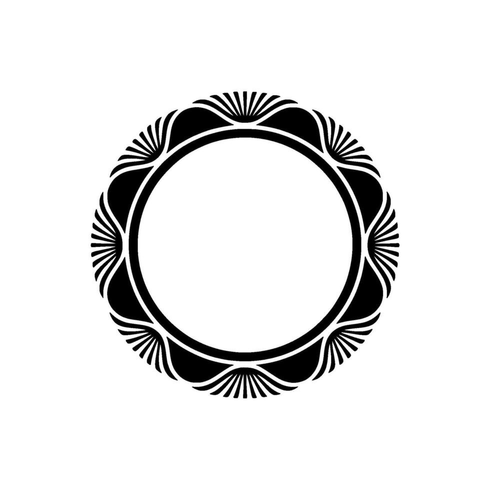Geometric Radial Ornament, Art Deco Inspired Frame vector