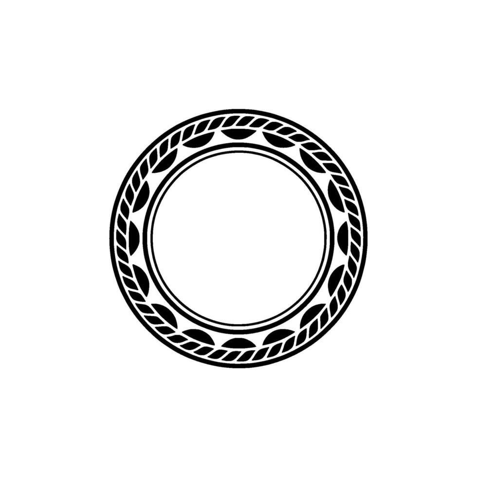 Elegant Circular Ornament, Vintage Element - Foliage vector