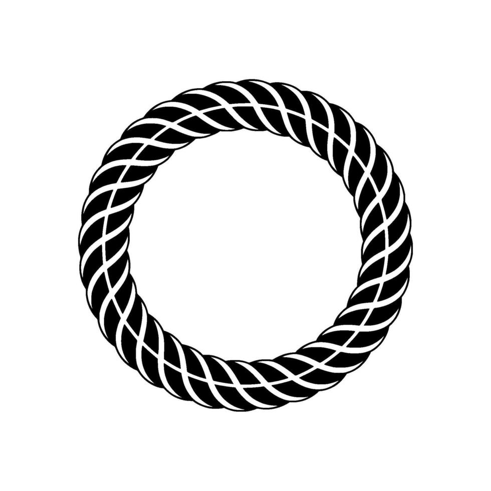 Interwoven Circle, Minimalist, Circular Rhythm vector
