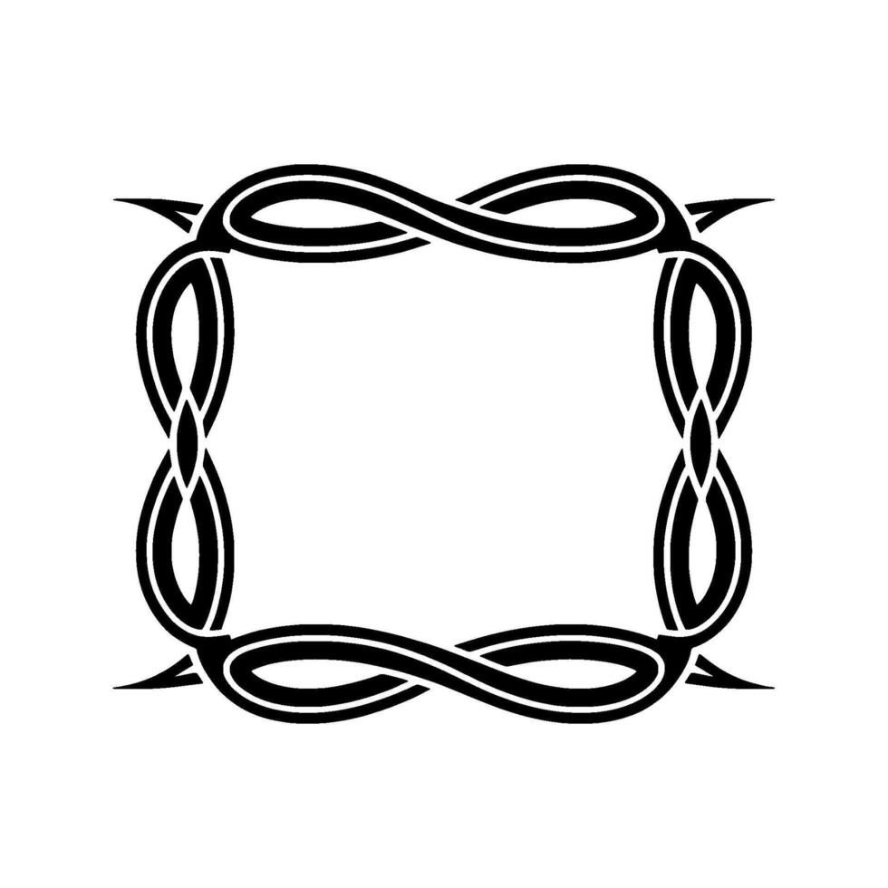 Intricate Celtic Frame, Symbolic Border, Vintage, Pattern vector