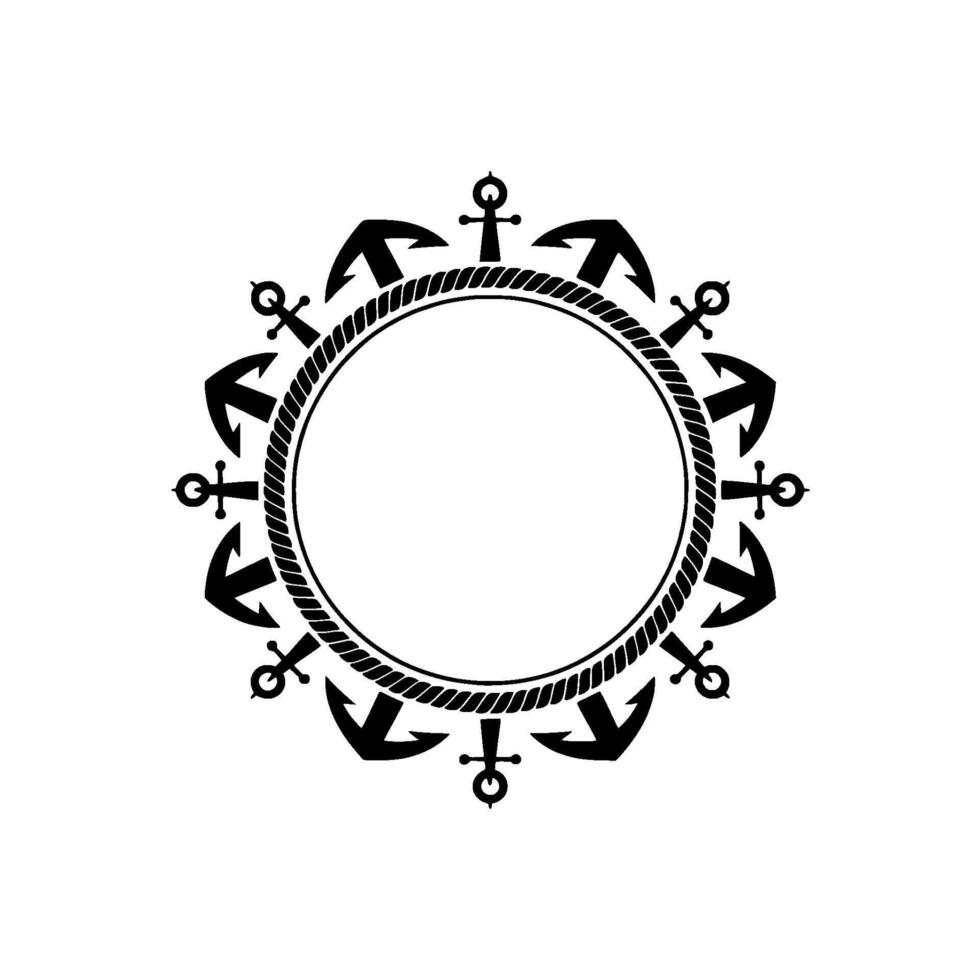 Nautical Frame Ancient Symbolism, Circular vector