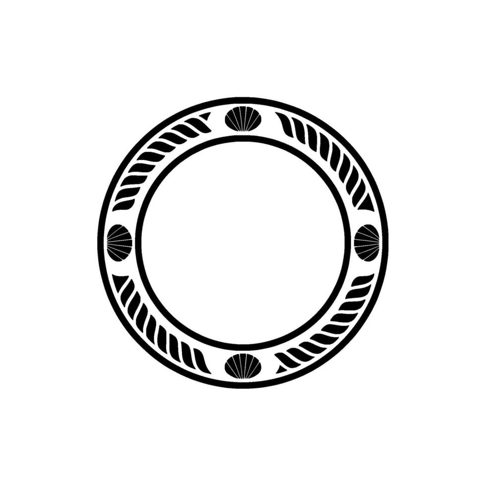 Oceanic Circle Emblem, Nautical, Vintage Style vector