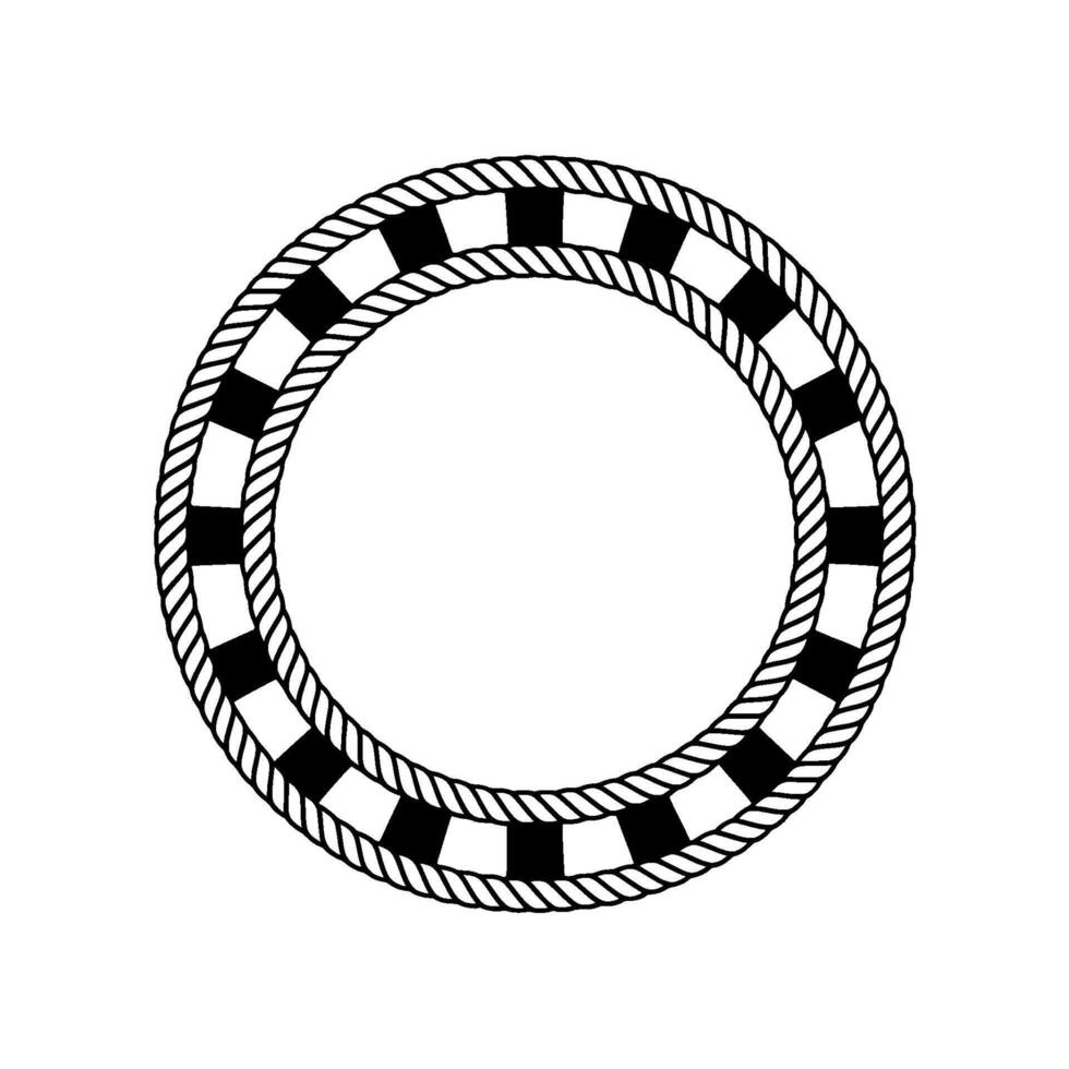 Nautical Circle, Textured Border, Vintage vector