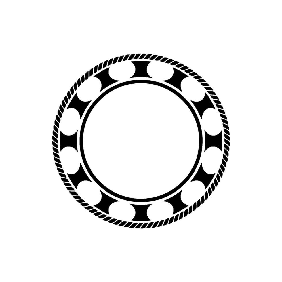 Nautical Circle Emblem, Vintage Maritime, Shield vector
