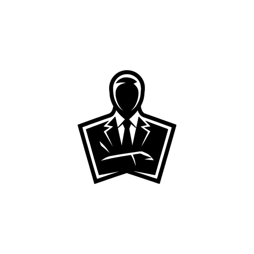 Silhouette Executive, Powerful Emblem, Corporate Identity vector