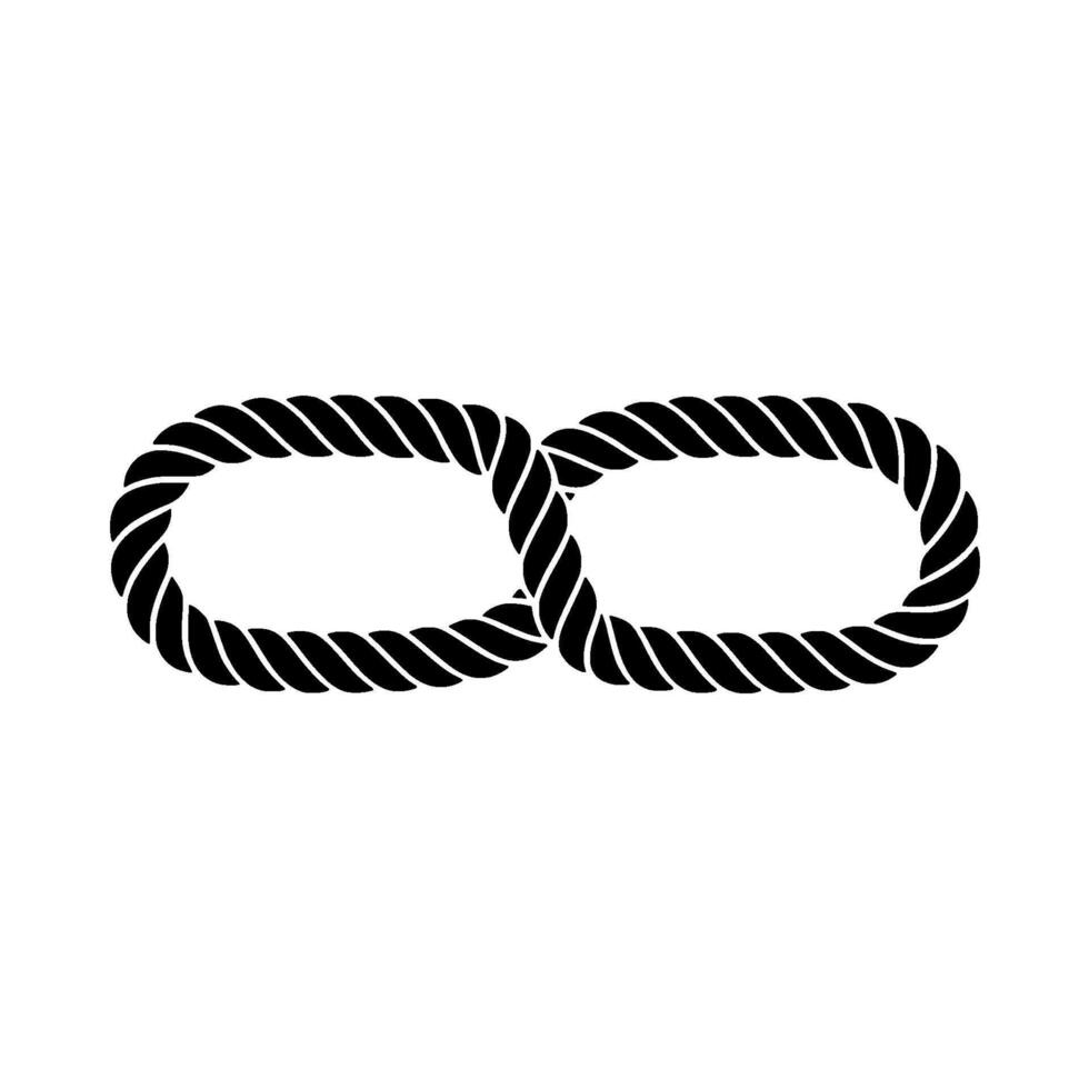 Intertwined Infinity Minimalist Rope Symbol vector