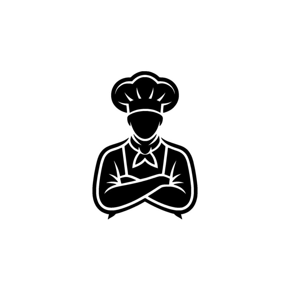 Stoic Chef Emblem, Culinary Confidence vector