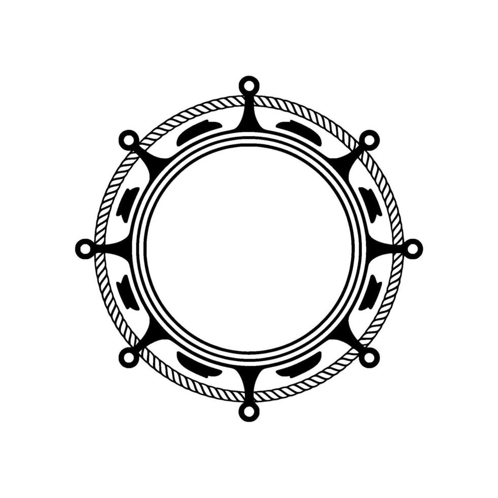Nautical Crown Border, Vintage Maritime vector