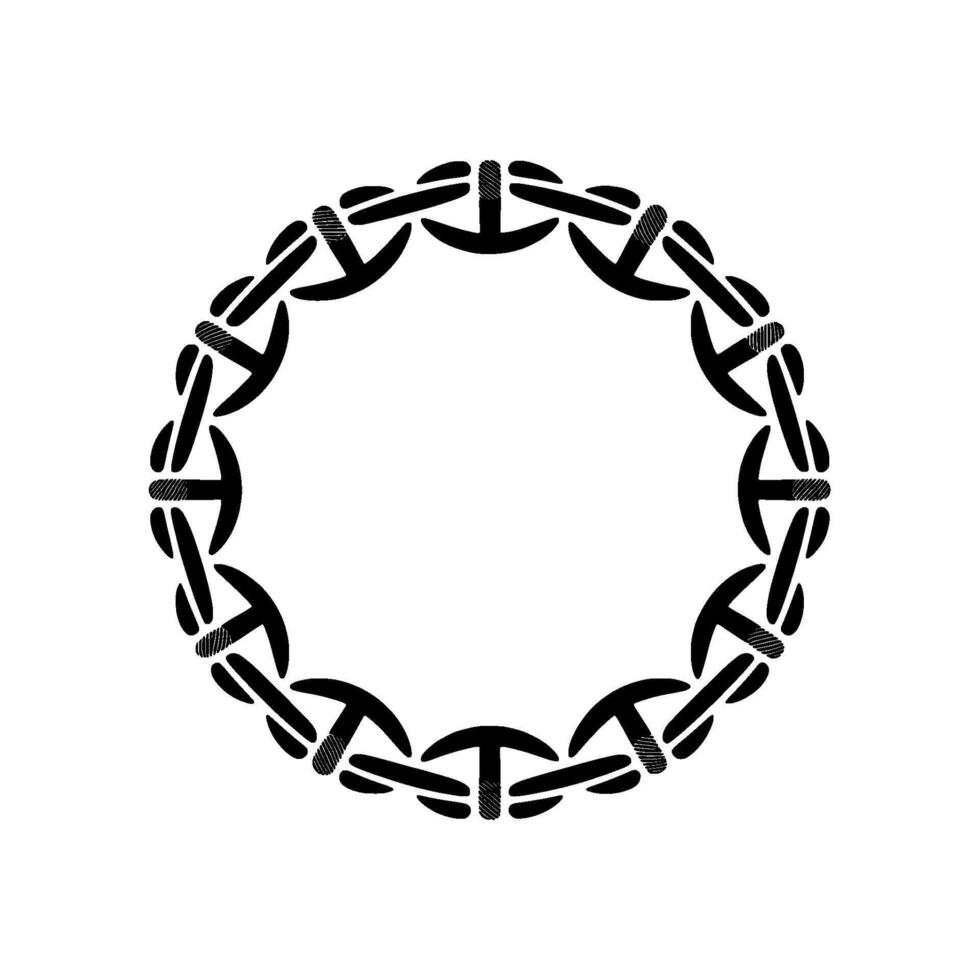 Geometric Anchor Circle, Minimalist vector