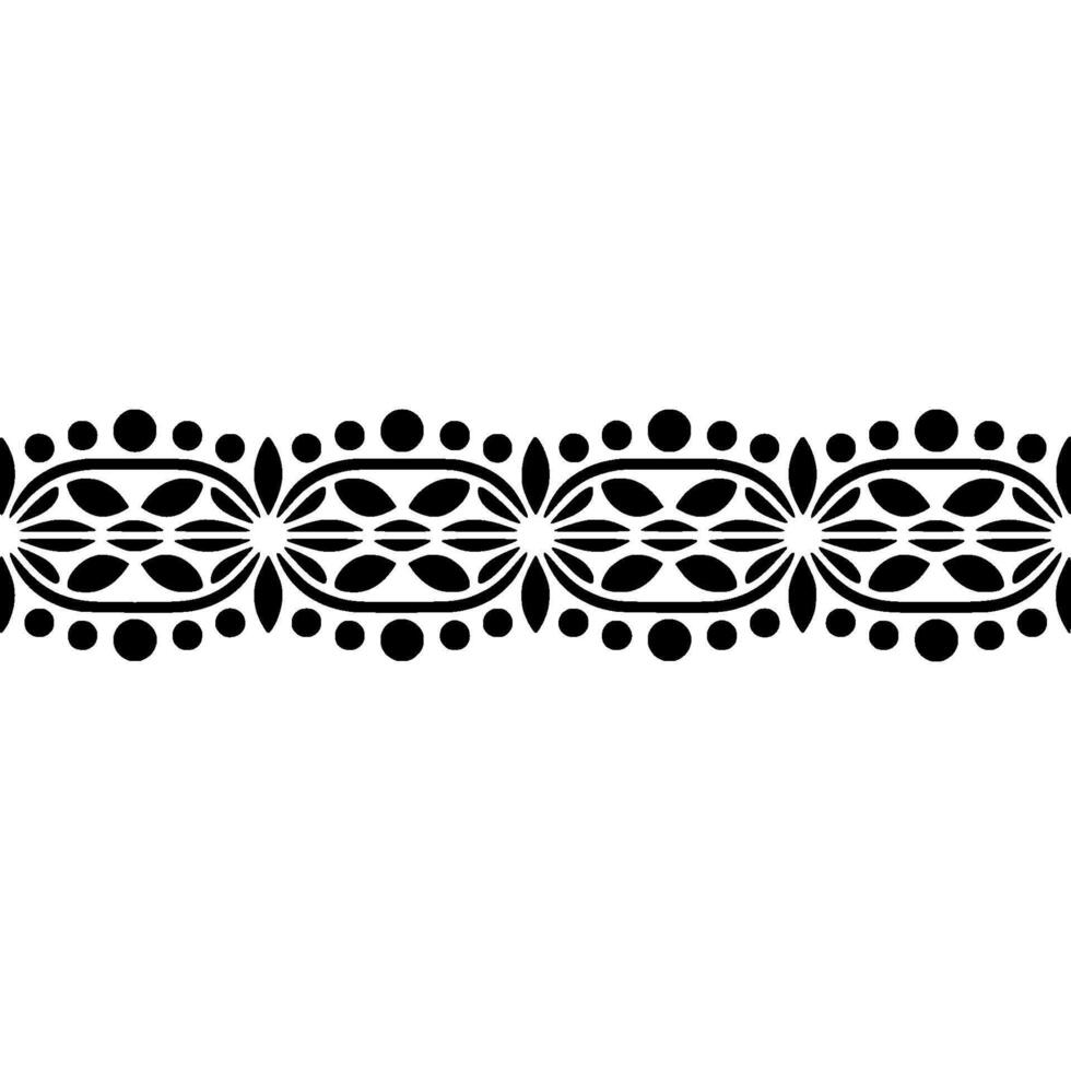 Elegant Repeating Pattern Border, Vintage Style vector