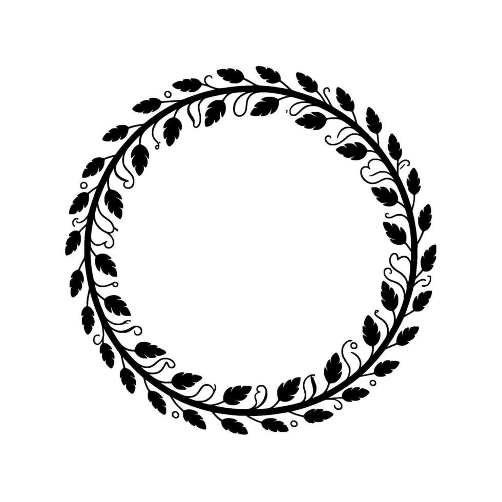 Elegant Botanical Frame, Vintage Style, Blank Space - Wreath vector