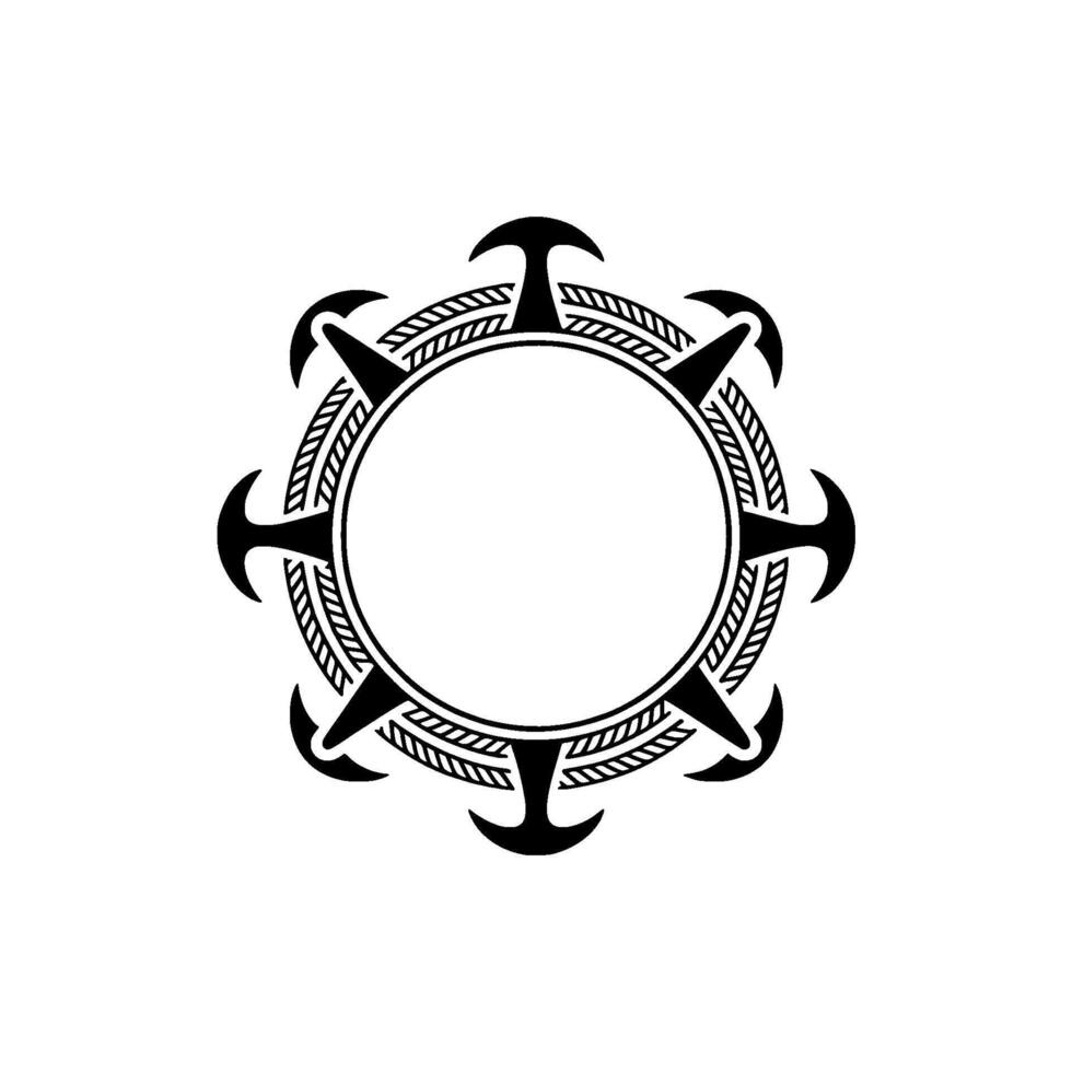 Tribal Anchor Emblem, Minimalist vector