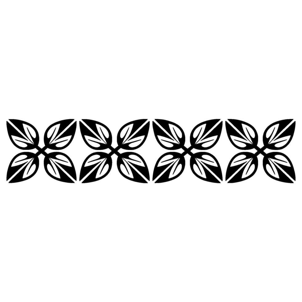 Stylized Leaf Border, Minimalist, Organic Pattern vector