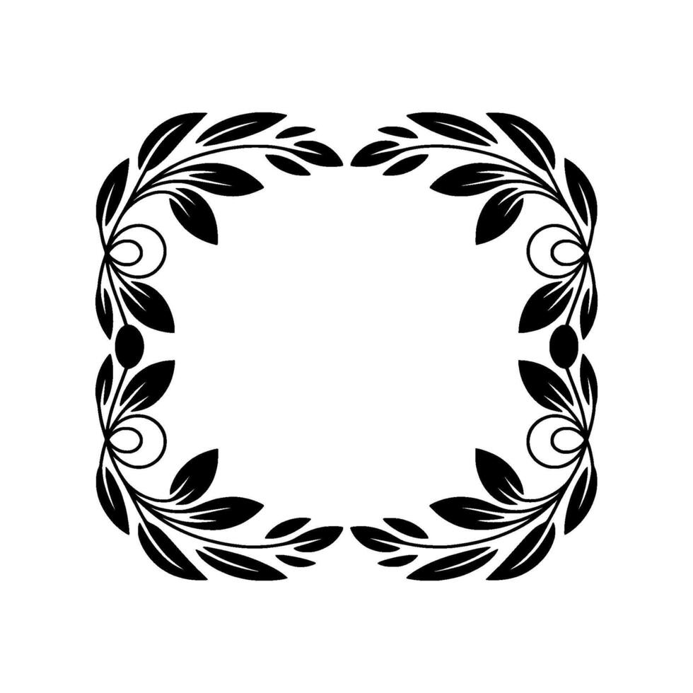 Elegant Botanical Frame, Vintage, Minimalist Aesthetic - Wreath vector