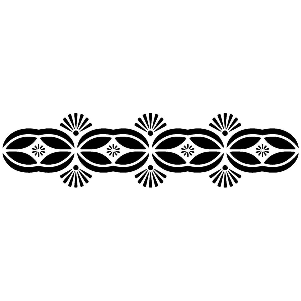 Intricate Black Border, Geometric Pattern, Vintage, Decorative vector