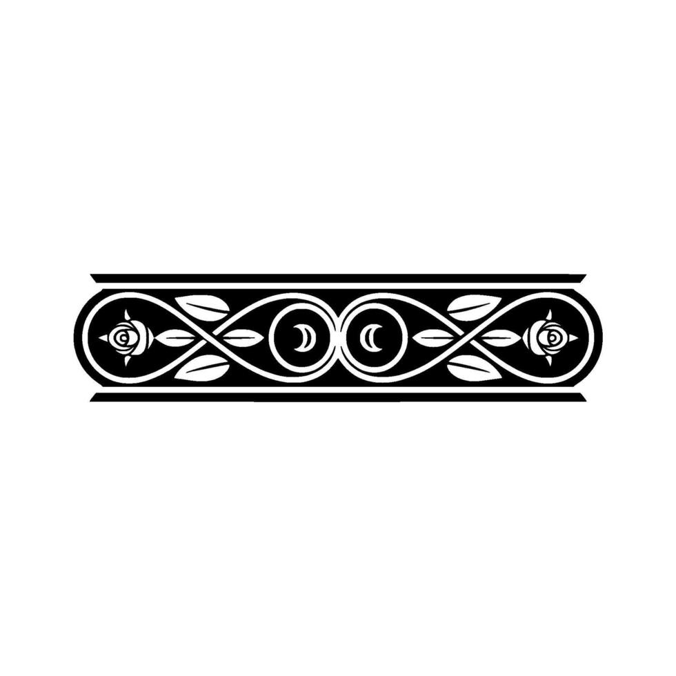 Elegant Byzantine Border, Decorative Element, Vintage vector