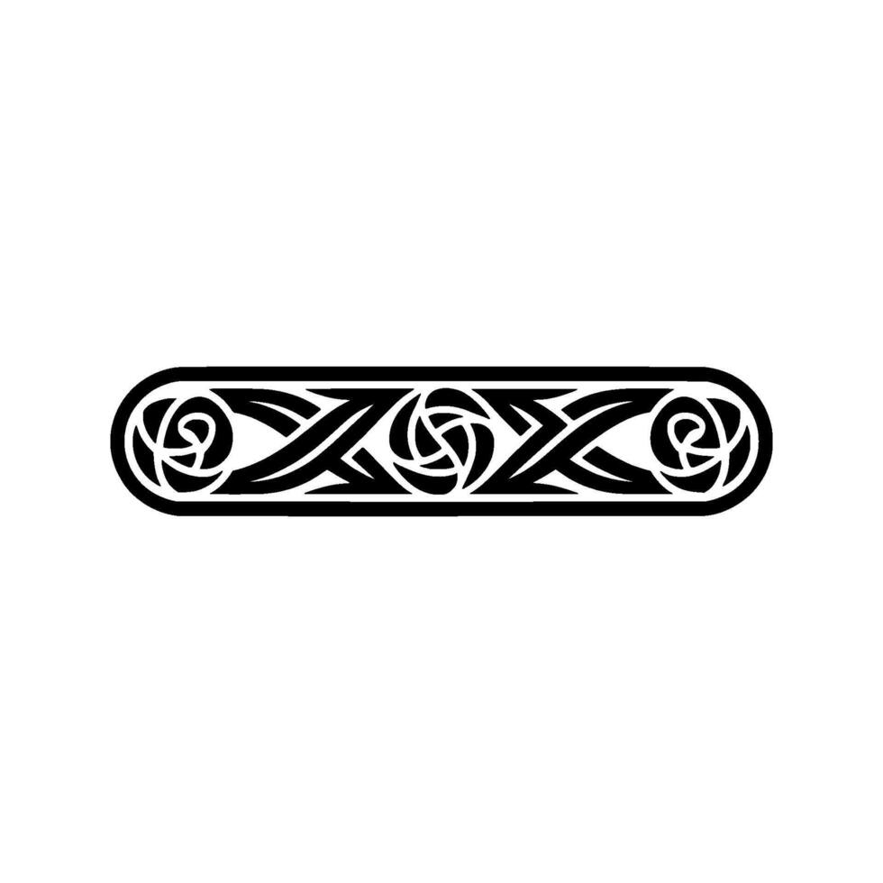 Intricate Celtic Rose Border, Vintage, Tribal vector