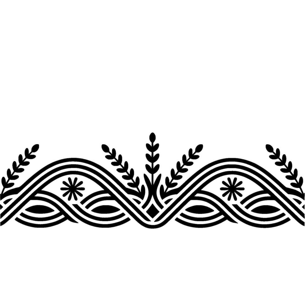 Intricate Wreath Border, Vintage Botanical vector