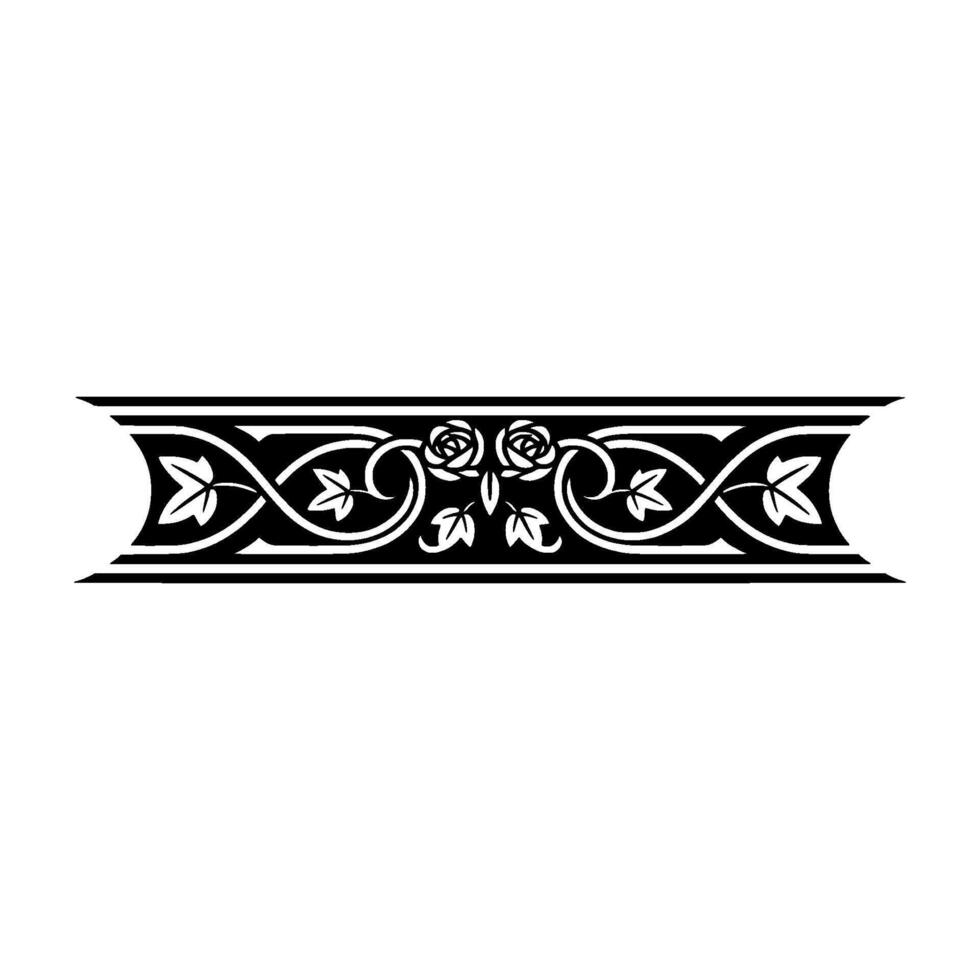 Elegant Floral Border, Vintage, Decorative Element, Ivy vector