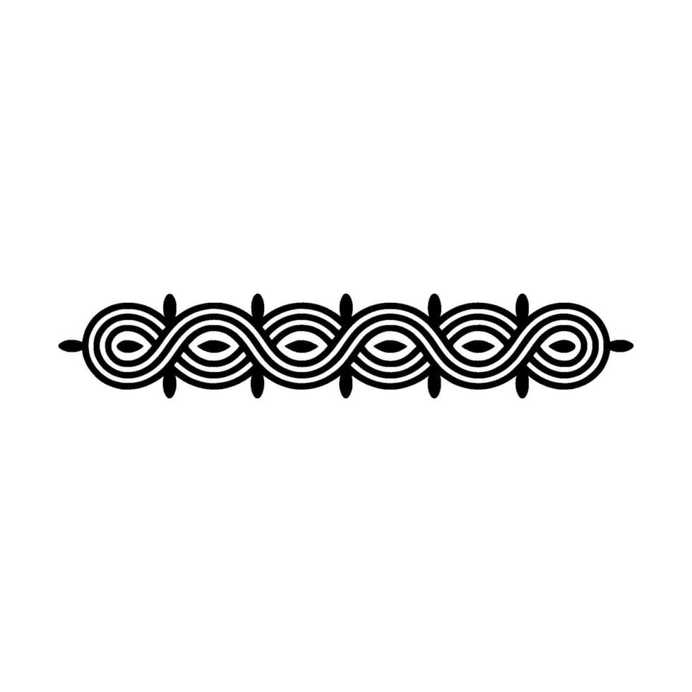 Intricate Celtic Swirl Border, Minimalist vector