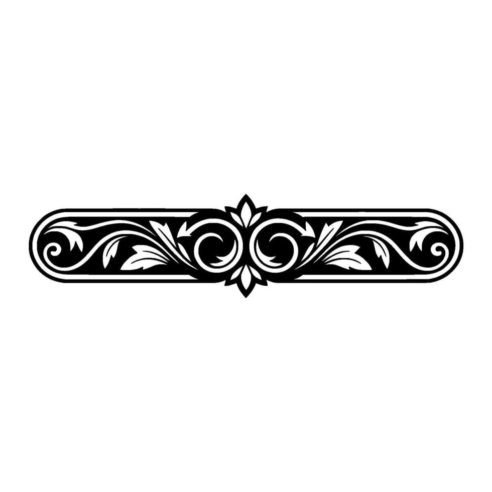 Elegant Baroque Ornament, Decorative Border Element vector