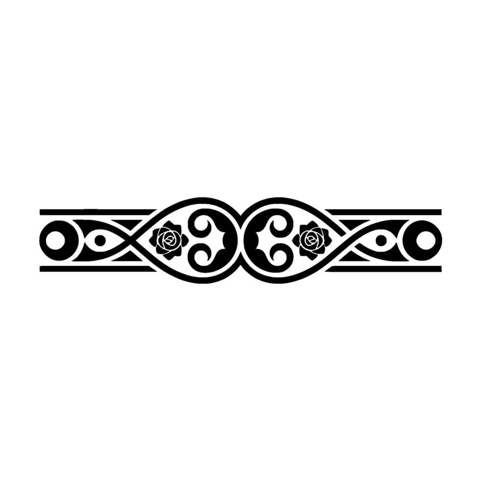 Elegant Floral Border, Vintage Element, - Ornament, Scrollwork vector