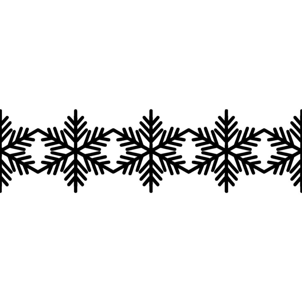 Minimalist Snowflake Border, Winter Element, Snowflakes vector