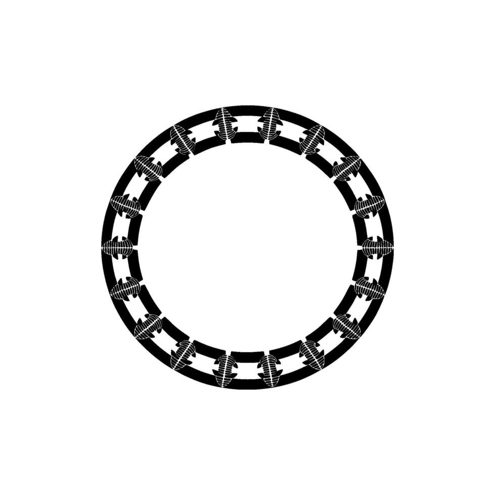 Circular Motif, Minimalist, Geometric Pattern vector
