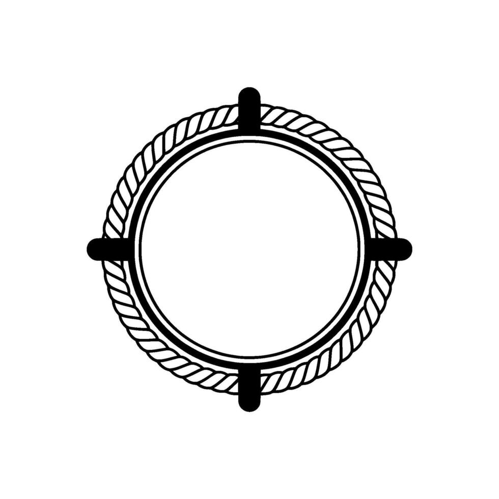 Nautical Compass Frame, Minimalist vector