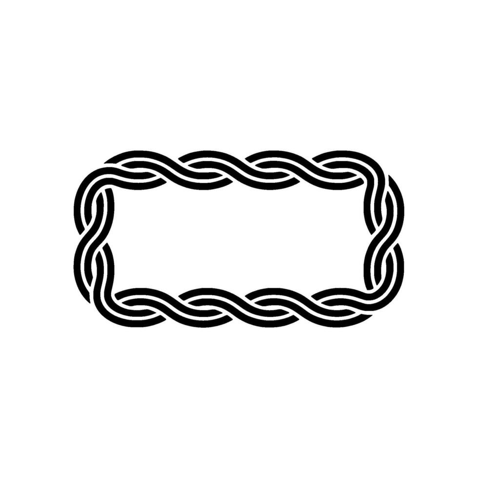 Intricate Celtic Knot Frame, Minimalist, Linear vector