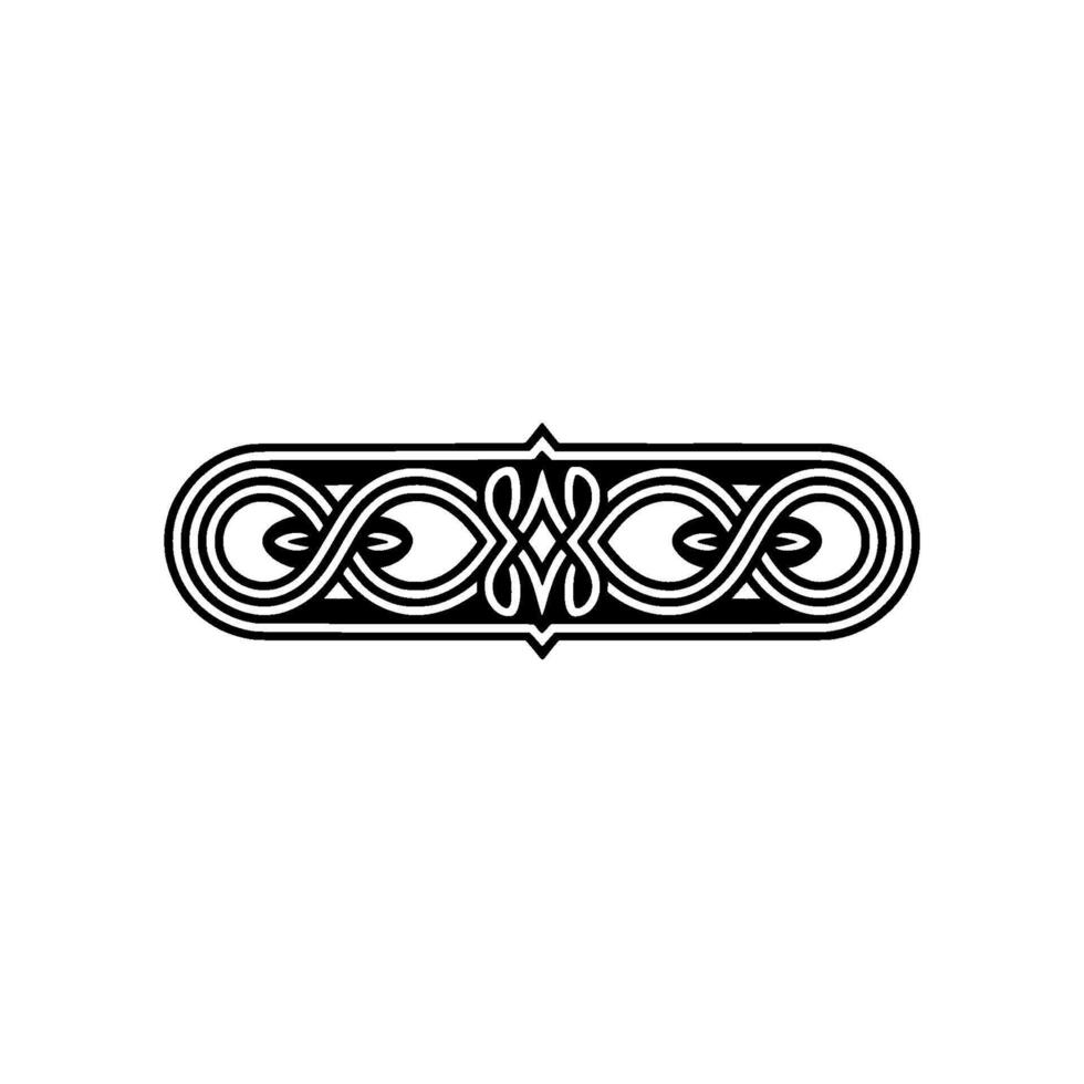 Intricate Celtic Border, Elegant Line Art, Linear vector