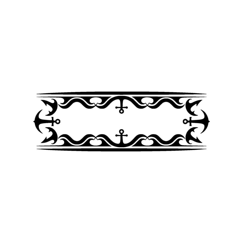 Elegant Black Ornamental Border, Vintage Element, Frame vector