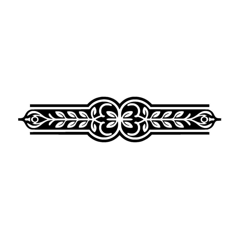 Elegant Botanical Border, Vintage Element, - Branch vector