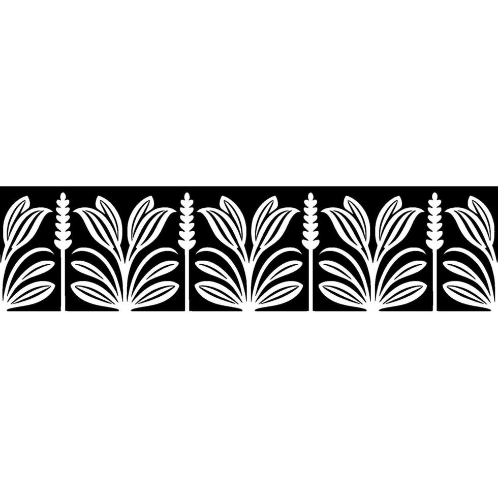 Stylized Wheat Border, Vintage Element - Grain vector