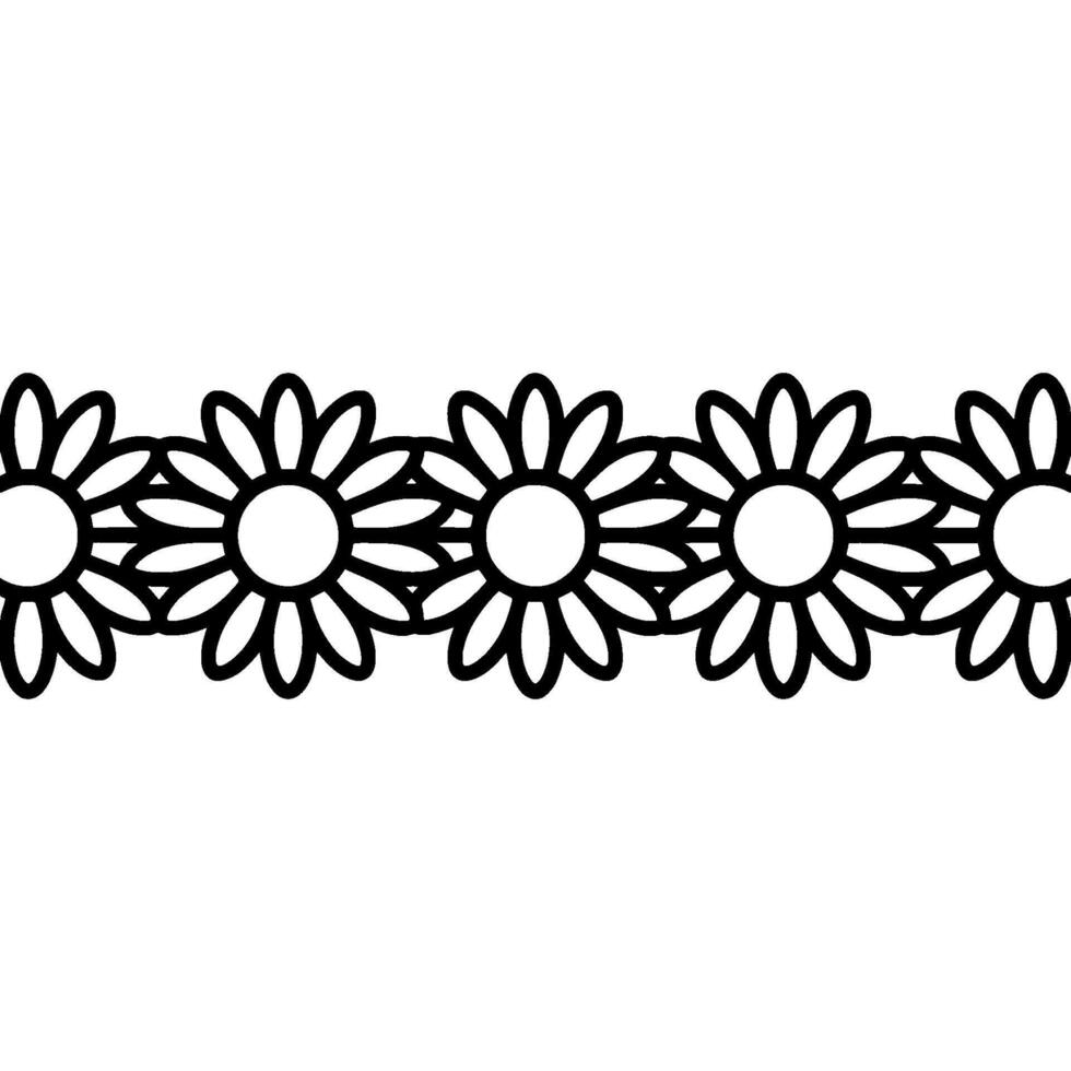 Delicate Floral Border, Minimalist, Flowers vector