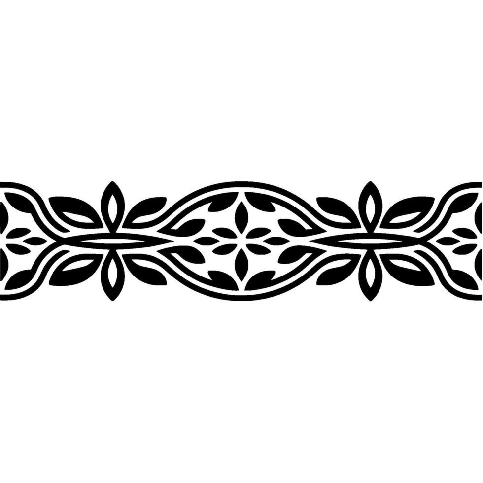 Elegant Botanical Border, Vintage Element - Trim vector