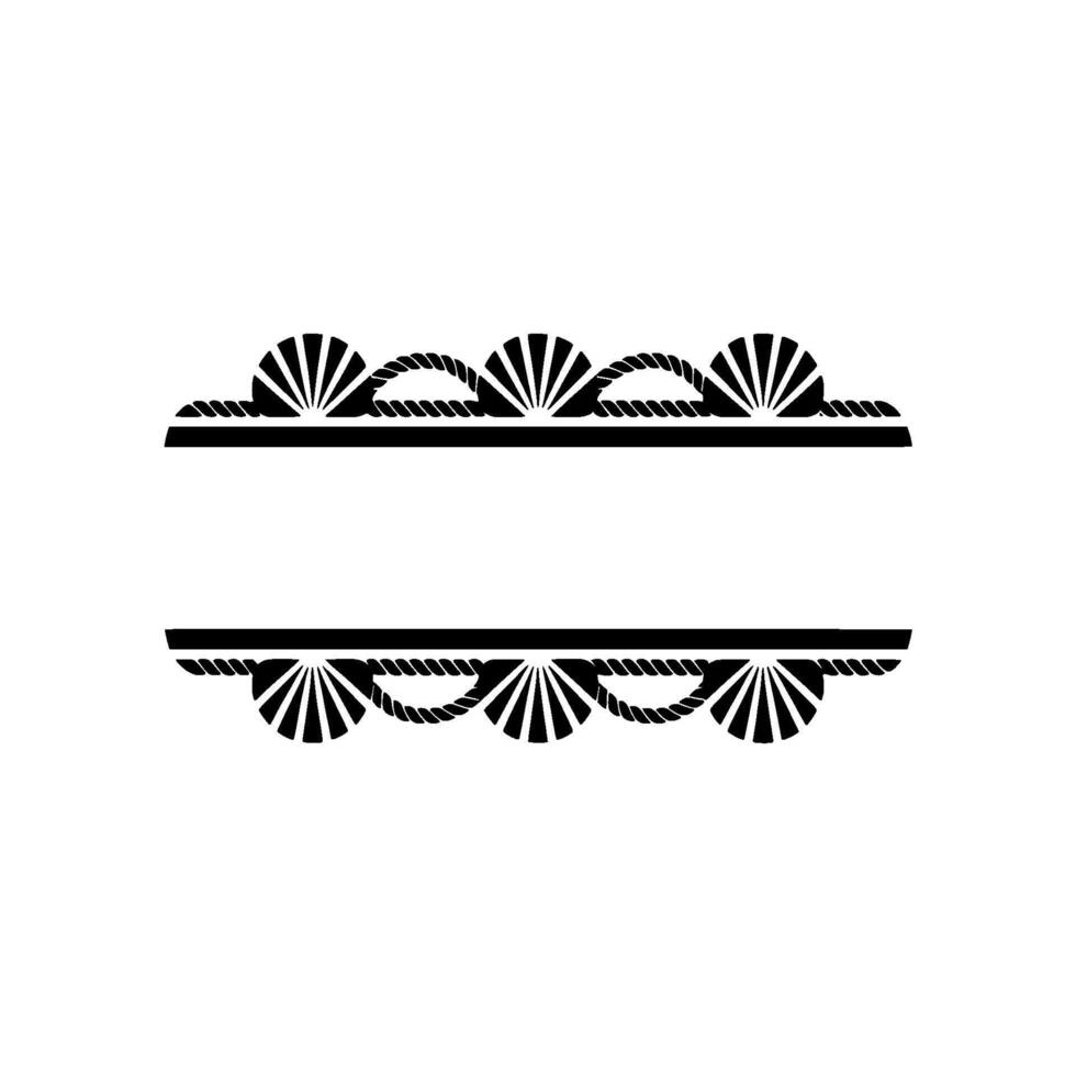 Art Deco Wave Border Elegant Divider vector