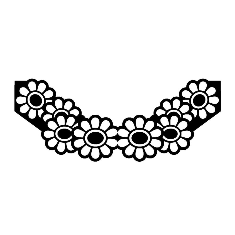Stylized Floral Garland Border, Retro vector