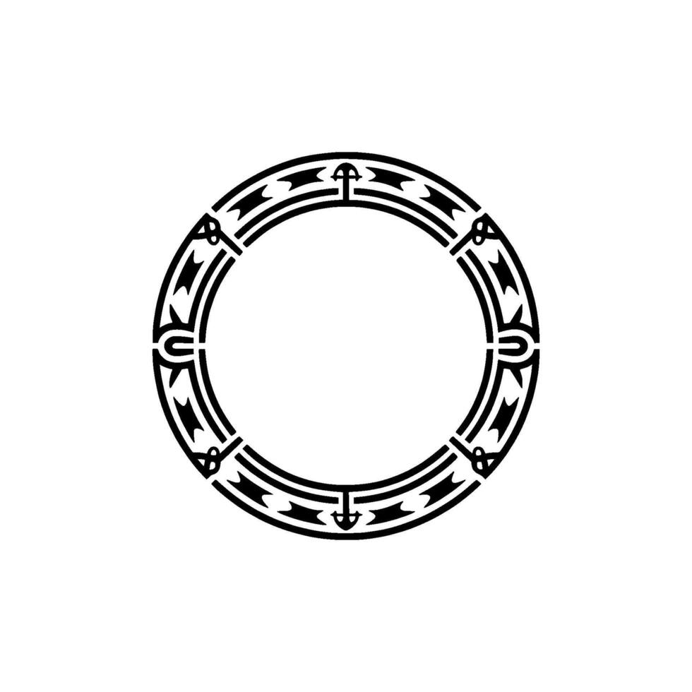 Intricate Circular Ornament, Vintage Element - Border vector